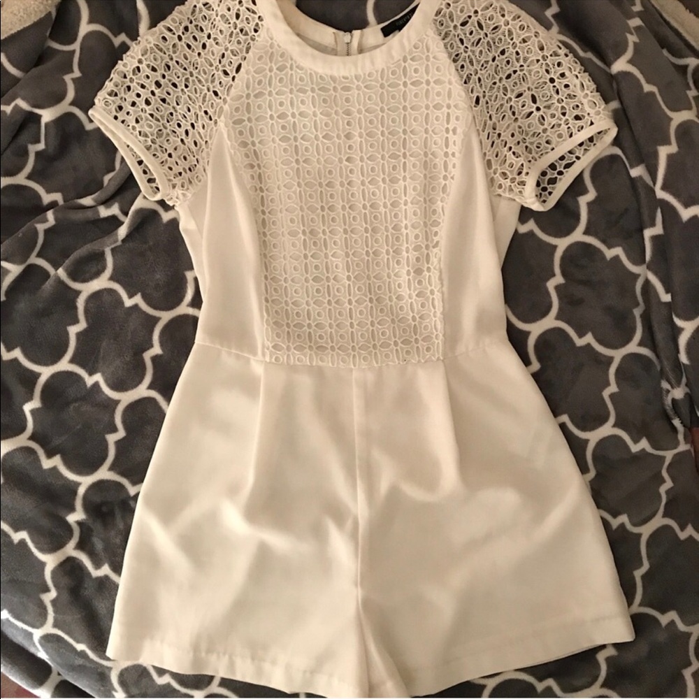 White detail romper